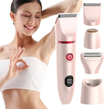 Load image into Gallery viewer, Women Epilator 3 In 1 Electric Hair Shaver Portable Wireless Rechargeable Wet Dry Painless Razors For Face Body Bikini Trimmer
