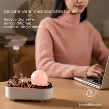 Load image into Gallery viewer, Lava Volcano Humidifier USB Aroma Diffuser with Flame Lamp Mini Desktop Electric Ultrasonic Aromatherapy Essential Oil Diffuser
