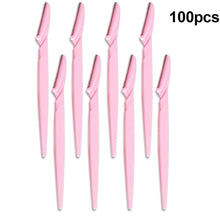 Load image into Gallery viewer, 100Pcs Eyebrow Trimmer Blade Shaping Knife Eye Brow Epilation Face Blades Hair Removal Scraper Shaver Woman Makeup Tools
