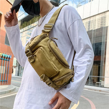 Load image into Gallery viewer, 1000D Waterproof Oxford Men's Belt Fanny Pack Shoulder Messenger Bag Tactical Chest Bags
