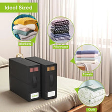 Load image into Gallery viewer, Portable Handle Bed Sheet Box Bed Sheet Storage Box Capacity Bed Sheet Storage Box with Window Dust Proof Foldable for Clothes

