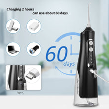 Load image into Gallery viewer, Newest Portable Oral Irrigator USB Charging Electric Dental Water Jet Flosser 310ml Water Tank Waterproof Tooth Pick Floss 4 Tip
