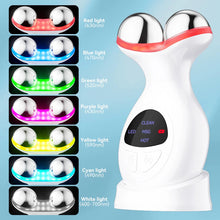 Load image into Gallery viewer, Ems Facial and Neck 7-Color Light Massager Home Lifting and Firming Beauty Vibration Massage Care Tool Portable USB Charging
