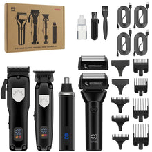 Load image into Gallery viewer, Professional Hair Clipper Set for Barber Men's Oil Head Carving Electric Push Shear Electric Shaver Nose Hair Trimmer
