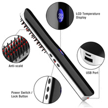 Load image into Gallery viewer, Multifunctional Mini Hair Comb Wireless  for Men &amp; Women Fast Heated Brush Hot Electric Comb Beard Straightener Hair Curler
