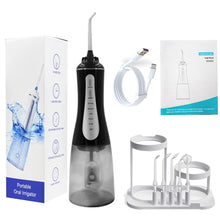 Load image into Gallery viewer, Dental Water Flosser Oral Irrigator with Storage Holder Portable Teeth Cleaning Jet Toothpick Mouth Washing Machine 6 Jet 350ml
