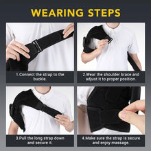 Load image into Gallery viewer, Heating Shoulder Massager Vibration Electric App Control Massage Pads Muscle Fatigue Relax Belt Temperature Shoulder Steamer Pad
