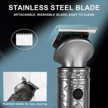 Load image into Gallery viewer, 6 In 1 Hair Clipper Sets Fast USB Charging Electric Shaver Washable Blade Professional LCD Display Body Trimmer Home Use Travel
