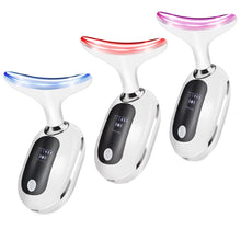 Load image into Gallery viewer, Neck Facial Lifting Device EMS Microcurrent LED Photon Vibration Face Massager Anti Wrinkles Tightening Skin Care Tools
