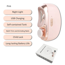 Load image into Gallery viewer, 2 IN 1 Electric Nail Clipper Cutter With LED Light Automatic Nail Grinder Trimmer For Baby Adult Manicure Tools Nails Clippers
