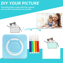 Load image into Gallery viewer, Mini Printer Portable Thermal Stickers Paper Inkless Bluetooth Wireless Thermal Printer Note 200DPI Photo Printing for Office
