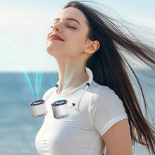 Load image into Gallery viewer, Bladeless Neck Fan USB Charging Portable Hands-Free Hanging Fan,Foldable Quiet Personal Cooling Fan for Outdoor Sports Travel
