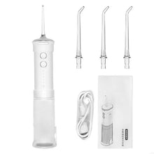 Load image into Gallery viewer, USB Rechargeable Water Flosser Portable Dental Water Jet 200ML IPX7 Waterproof Teeth Cleaner with 3 Jet Tip DIY Modes
