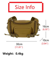 Load image into Gallery viewer, 1000D Waterproof Oxford Men's Belt Fanny Pack Shoulder Messenger Bag Tactical Chest Bags
