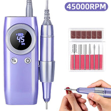 Load image into Gallery viewer, 45000RPM Electric Nail Drill Machine Rechargeable Manicure Cutter Machine With LCD Display Professional Nails Sander Nail Art
