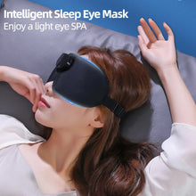 Load image into Gallery viewer, 3D Hot Compress Eye Mask Head Massager Sleep Monitor Sleep Eye Mask Insomnia Treatment Releases Eye Pressure and Soothes Fatigue
