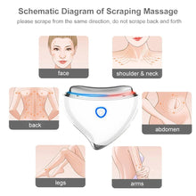 Load image into Gallery viewer, Ems V Face Gua Sha Machine Blue Red Light Face Lifting Firming Thin Beauty Device Desalination Fine Lines Jaw Line Massager
