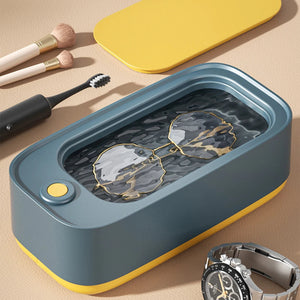 Mini Ultrasonic Washer with 1-Touch Working High Frequency Vibration Cleaner Portable Rechargeable for Jewelry Glasses Watch