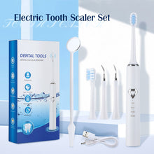 Load image into Gallery viewer, Electric Sonic Tooth Scaler Toothbrush Set Dental Plaque Stains Tartar Calculus Remover Teeth Whitening Cleaning Oral Care Tools
