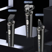 Load image into Gallery viewer, Electric Shaver 3 in 1 Multifunctional Portable Waterproof Men Smart Trimmer Shaver Type-C Charging Rotary Machine Razor

