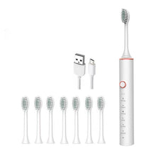 Load image into Gallery viewer, Ultrasonic Sonic Electric Toothbrush for Adults USB Rechargeable Waterproof Electric Teeth Tooth Brushes with 8 Replacement Heads
