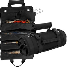 Load image into Gallery viewer, Multi-Purpose Tool Bag Roll Up Tool Bag Oxford Cloth Heavy Duty Tool Pouch Roll UP Portable Small Tools Organizer Bag
