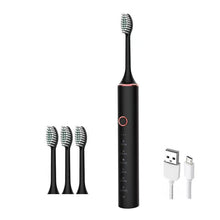 Load image into Gallery viewer, Ultrasonic Sonic Electric Toothbrush for Adults USB Rechargeable Waterproof Electric Teeth Tooth Brushes with 4 Replacement Heads
