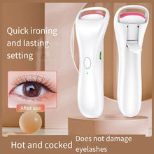 Load image into Gallery viewer, Electric Eyelash Curler Long-lasting Styling USB Charging Makeup Tool Portable Adjustable Temperature Heating Eyelash Curler
