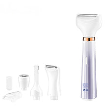 Load image into Gallery viewer, Electric Ladies Shaver 4 in 1 IPX5 Waterproof Underarms Legs Hands Back Lips Private Parts Epilator USB Charging Digital Display

