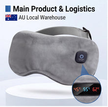 Load image into Gallery viewer, 3 Heat Settings Heated Eye Mask, Rechargeable Warm Compress Sleep Mask with Removable Washable Cover, Cordless Travel Eye Care
