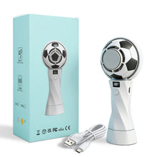 Load image into Gallery viewer, Portable Football Design Fan USB Powered Mini Cooling Fan Summer Handheld Fan for Outdoor Camping Sport and Football Cup Matches
