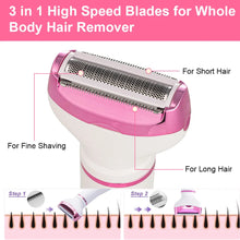 Load image into Gallery viewer, 4 In 1 Electric Lady Shaver Body Hair Removal Epilator Painless Cordless Trimmer Razor Gifts For Women
