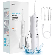 Load image into Gallery viewer, DIY PSI Dental Water Jet Pick Flossser Thread Oral Irrigator for Teeth Cleaning 300ml 4 Modes Portable Powerful Mouth Washing
