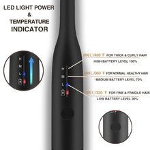 Load image into Gallery viewer, 5000mAh Cordless Flat Iron Floating Plate USB Mini 2 IN 1 Hair Straightener with Charging Portable Wireless Curler Styling Tools
