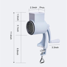 Load image into Gallery viewer, Rotary Grater Food Mills Nut Grinder With 2 Drum Blade for Cheese Grating and Nuts Grinding Vegetable Shredding Fruits Slicer
