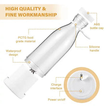 Load image into Gallery viewer, Portable Electric Juicer Cup Handheld 6-blade USB Rechargeable Multifunctional Fruit Blender 380ml Mini Juicer
