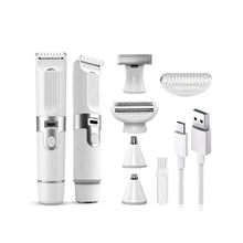 Load image into Gallery viewer, Detachable Head Electric Grooming Device Rechargeable Care Tool with Nose Hair Grooming, Cleaning Brush and USB Cable
