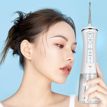 Load image into Gallery viewer, Electric Oral Dental Irrigator Portable Water Jet Flosser USB 4 Modes Teeth Cleaning Tooth Pick Floss IPX7 300ML + 4 Tips
