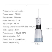 Load image into Gallery viewer, Oral Irrigator Protable Water Flosser for Teeth Whitening Dental Water Jet Pick Mouth Washing Machine Pulse Cleaner Waterproof
