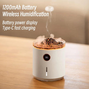 Volcano Flame Essential Oil Aroma Diffuser 350ML Smoke Circle Air Humidifier USB Ultrasonic Mist Maker Fragrance Mini Humidifier