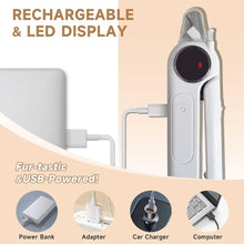 Load image into Gallery viewer, 2-in-1 Dog Cat Nail tool Ultra Quiet with Splash Guard Dog Cat Nail Trimmer LED Light Electric Pet Nail Clipper
