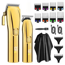 Load image into Gallery viewer, LCD Digital Display Hair Clipper Set Men's Professional Hair Clipper Oil Engraving Electric Clipper
