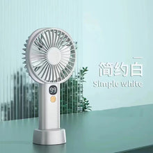 Load image into Gallery viewer, Small Fan Mute Portable With Screen Big Wind Rechargeable Running Office Desktop Usb Mini Handheld Fan
