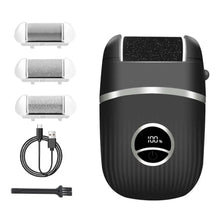 Load image into Gallery viewer, LED Rechargeable Wireless Electric Foot File Cuticle Callus Remover Machine Pedicure Tools Foot Heel Care Tool With Sandpaper
