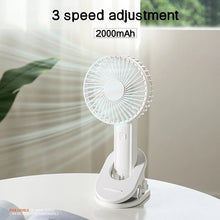 Load image into Gallery viewer, Portable Mini Hand Clip Fan USB Charging Quiet Desktop Electric Fan High Quality Student Dormitory Small Cooling Ventilador Fans
