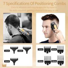 Load image into Gallery viewer, Professional Men's Electric Hair Clipper Multifunctional Hair Trimmer USB Rechargeable Electric Push Cutting Styling Tool

