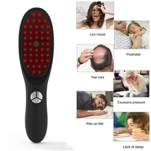 Load image into Gallery viewer, Electric Massage Comb Blue Red Light Vibration Hair Massage Scalp Brush Negative Ion Spray Hair For Growth Massager
