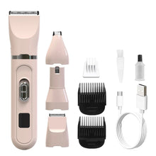 Load image into Gallery viewer, Dog Clippers Low Noise Paw Trimmer Rechargeable Pet Cat Grooming Kit Multifunctional Cordless Quiet Pet Nail Grinder Dog Shaver
