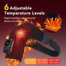 Load image into Gallery viewer, Heating Shoulder Massager Vibration Electric App Control Massage Pads Muscle Fatigue Relax Belt Temperature Shoulder Steamer Pad
