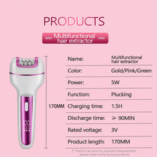 Load image into Gallery viewer, 3 in 1 Rechargeable Women Epilator for Face Body Electric Shaver Female Hair Removal Bikini Trimmer Leg Lady Shaver Callus Remover
